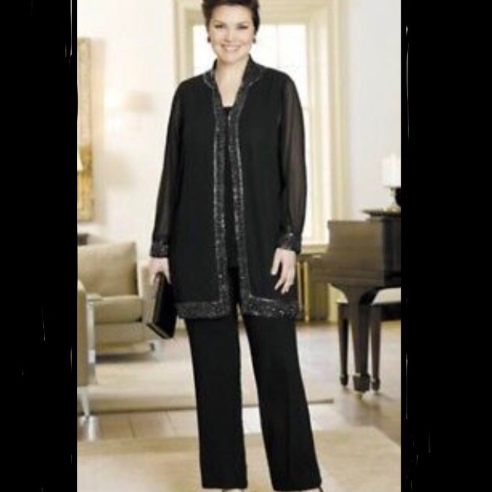 Ulla Popken Beaded 3-piece Special Event Outfit 32/34